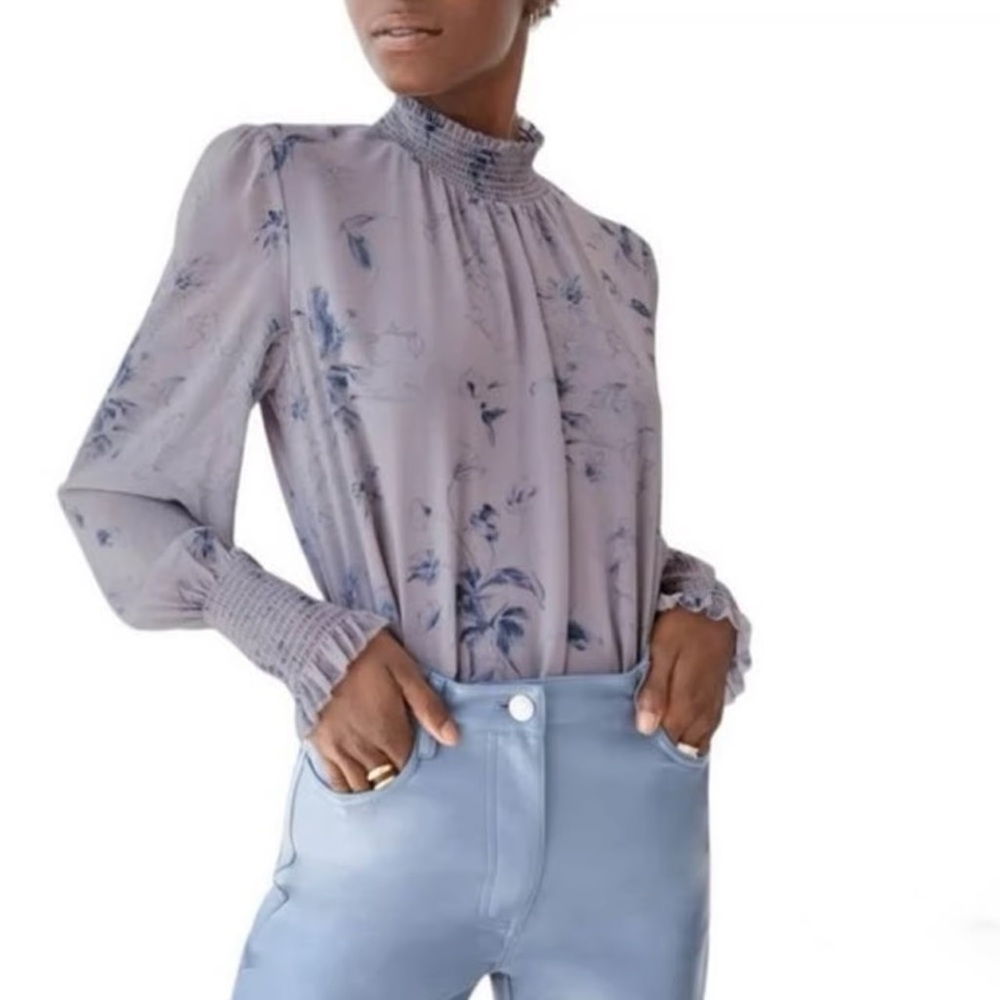 Wilfred Valencia Floral Smocked Neck Blouse